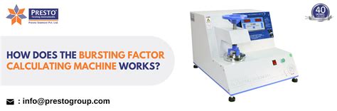 burst strength testing machine|how to calculate bursting factor.